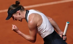 L'Ukrainienne Elina Svitolina a remporté son match contre la Hongroise Anna Bondar pour son entrée en lice au tournoi de Roland-Garros le 25 mai 2026 à Paris