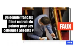   Non, cette vidéo ne montre pas un député français pointant pour ses collègues absents