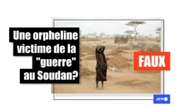   Cette photo d'enfant a été prise dans un camp de réfugiés au Kenya, et non au Soudan