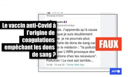   Non, les vaccins anti-Covid ne provoquent toujours pas de coagulation empêchant de donner son sang