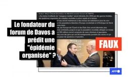   Non, le fondateur du Forum de Davos n'a pas écrit que des épidémies élimineraient 4 milliards de "mangeurs inutiles"