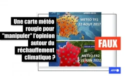 Non, une carte météo de la France n'a pas été rougie pour "manipuler" l'opinion