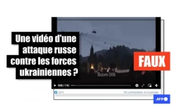   Cette vidéo ne montre pas des affrontements entre la Russie et l'Ukraine: c'est une séquence de jeu vidéo