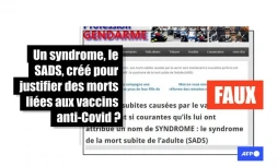   Non, le SADS ou "syndrome de la mort subite des adultes" n'a pas été créé pour justifier des morts liées au vaccin anti-Covid