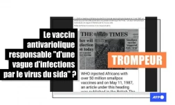   Il n'existe aucune preuve que le vaccin contre la variole ait provoqué "une vague d'infections par le virus du sida"