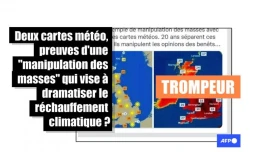   Non, ces cartes météo ne sont pas la preuve d'une "manipulation des masses" à propos du dérèglement climatique