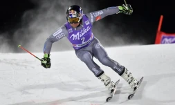 Le Français Alexis Pinturault lors du slalom géant parallèle d'Alta Badia, le 18 décembre 2017