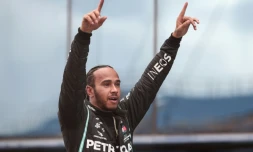 Le Britannique Lewis Hamilton Ă Istanbul le 15 novembre 2020