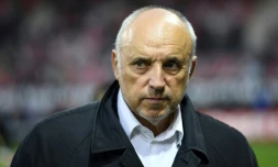 Le président de Rennes René Ruello avant le coup d'envoi du match face à Guingamp au Roudourou, le 14 octobre 2017