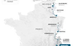 Carte du parcours prévu du Tour de France femmes 2024