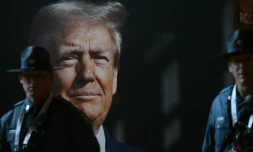 Pendant la convention républicaine à Milwaukee le 15 juillet 2024