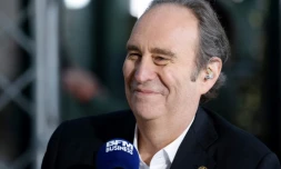 L'homme d'affaires français Xavier Niel lors du Sommet pour l'action sur l'Intelligence Artificielle au Grand-Palais à Paris le 10 février 2025