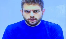 Capture d'écran d'une vidéo tournée par les autorités vénézuéliennes et rendue publique le 10 août montrant le député d'opposition Juan Requesens avouer son implication dans un "attentat" contre le président Nicolas Maduro