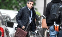 François Fillon à son arrivée à son domicile  le 28 mars 2017 à Paris