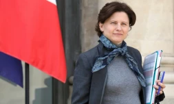 La minstre des sports Roxana Maracineanu à la sortie de l'Elysée, le 17 avril 2019