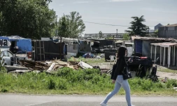Le principal bidonville de Bordeaux, le 21 avril 2023 en Gironde