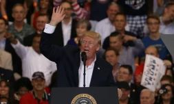 Donald Trump lors de son meeting à Melbourne, en Floride, le 18 février 2017