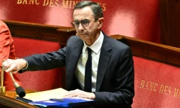 Le ministre de l'Intérieur Bruno retailleau à l'Assemblée nationale, à Paris, le 17 mars 2025