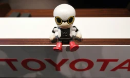 Mini Korobo, petit robot compagnon, conçu par Toyota, est présenté à la presse à Tokyo, le 27 septembre 2016