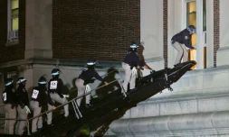 Intervention de la police de New York à l'Université Columbia mardi 30 avril 2024