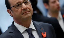 Le président français François Hollande à Paris, le 16 janvier 2016