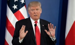 Donald Trump lors d'une conférence de presse à Varsovie le 6 juillet 2017