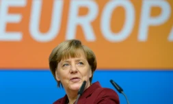 Angela Merkel, le 13 décembre 2015 à la veille du CongrÚs de l'Union chrétienne-démocrate (CDU), à Karlsruhe, au sud-ouest de l'Allemagne