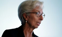 Christine Lagarde, directrice générale du FMI, lors d'une conférence à Londres le 29 septembre 2017