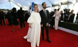 L'actrice Natalie Portman et son époux, le chorégraphe Benjamin Millepied à Los Angeles, le 29 janvier 2017
