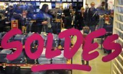 Soldes le 2 janvier 2016 à Talanges dans l'est de la France