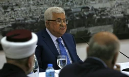 Le président palestinien Mahmoud Abbas à Ramallah en Cisjordanie, le 14 mai 2018