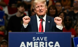 L'ancien président américain Donald Trump durant un meeting à Anchorage, en Alaska, le 9 juillet 2022