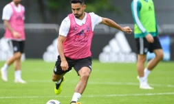 Le milieu de terrain allemand Ilkay Gündogan lors d'un entraînement, le 13 juin 2018 à Vatutinki près de Moscou