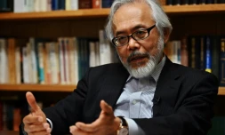 L'avocat de Carlos Goshn, Me Takashi Takano, lors d'une interview avec l'AFP Ă son bureau, le 21 mai 2019 Ă Tokyho