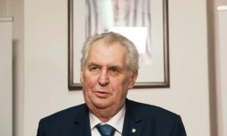 Le président tchèque sortant pro-russe Milos Zeman le 12 janvier 2018 à Prague