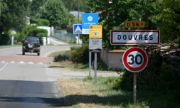 L'entrée de la commune de Douvres, dans l'Ain, où un quintuple meurtre familial a été perpétré, le 20 juillet 2022