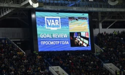 Recours à l'assistance de la vidéo à l'arbitrage sur le 2e but espagnol contre le Maroc à Kaliningrad, le 25 juin 2018