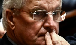 Le Premier ministre Michel Barnier durant la session de questions au gouvernement à l'Assemblée nationale à Paris le 3 décembre 2024