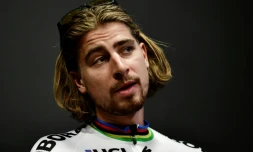 Le Slovaque Peter Sagan en conférence de presse, le 29 juin 2017 à Düsseldorf