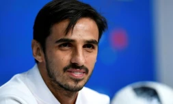 Le capitaine du Costa Rica Bryan Ruiz en conférence de presse, le 21 juin 2018 à Saint-Pétersbourg 