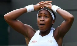 La joueuse américaine de 15 ans Cori Gauff élimine sa compatriote Venus Wiliams lors du premier tour de Wimbledon le 1er juillet 2019