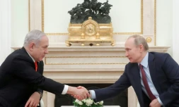 Le président russe Vladimir Poutine rencontre le Premier ministre israélien Benjamin Netanyahu au Kremlin, à Moscou le 30 janvier 2020