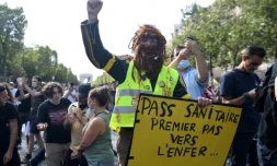 Manifestation contre le pass sanitaire à Paris le 24 juillet 2021