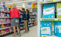 Dans un supermarché de Lille, dans le Nord, le 18 août 2014