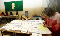 Dépouillement dans un bureau de vote à Beyrouth, le 6 mai 2018