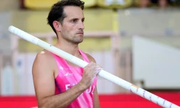 Le perchiste français Renaud Lavillenie, lors du meeting de Monaco, le 21 juillet 2023