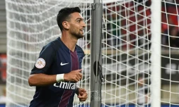 avier Pastore avec le PSG, lors du Trophée des champions à Klagenfurt, le 6 août 2016