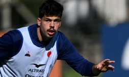 Le joueur du XV de France Hugo Auradou le 28 juin 2024 San Isidro, dans la province de Buenos Aires