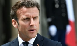 Le président français Emmanuel Macron au palais présidentiel de l'Élysée à Paris, le 7 juin 2022