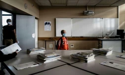 Rentrée des classes à Bron (Rhône), le 1er septembre 2020